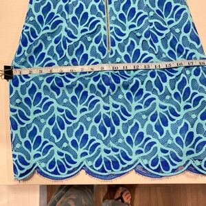 Lilly Pulitzer Vibrant Blue Lace Mini Skirt